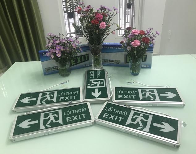 Combo 5 đèn EXIT thoát hiểm 2 mặt có hình người