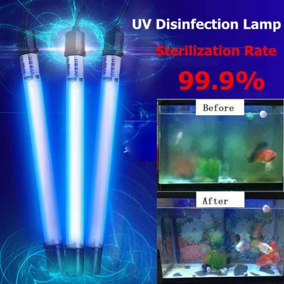 GUZHRNG Home Pond Fish Tank Germicidal Light 110V/220V Ultraviolet Lamp Sterilizer Light uv sterilizer lamp Aquarium Submersible UV Light