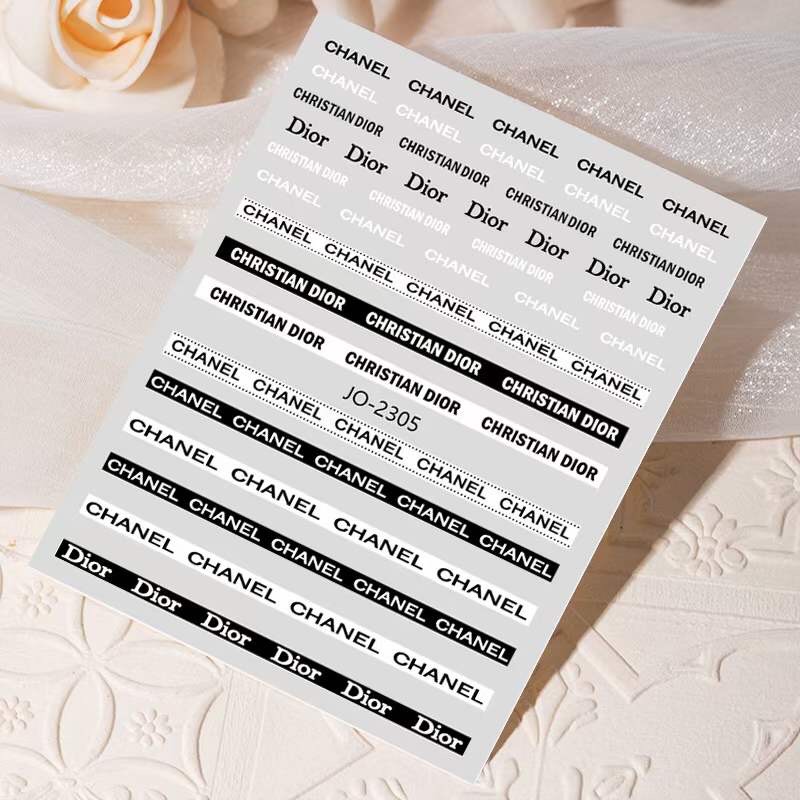 sticker dán móng chủ đề thương hiệu 2