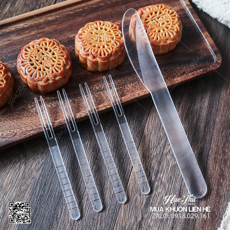 Bộ dao nĩa cắt bánh Trung Thu (10 bộ)