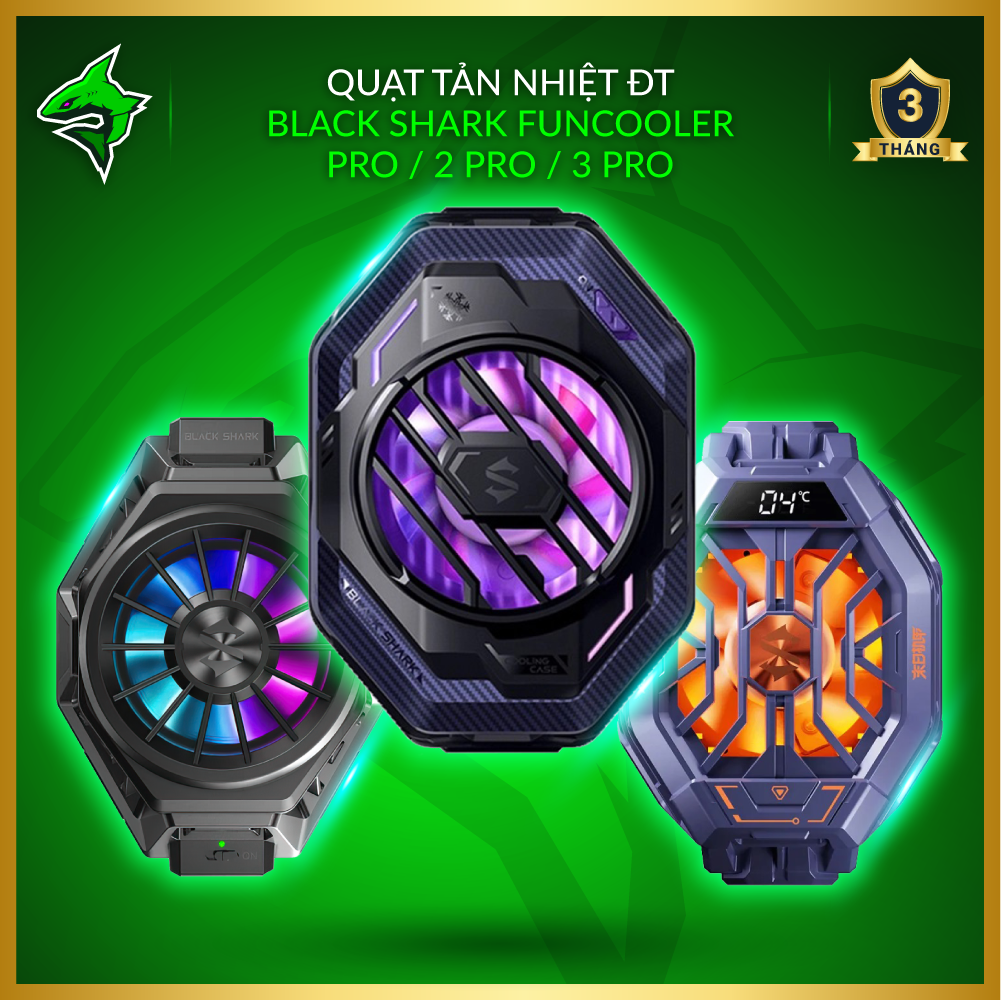 Chính Hãng Quạt Tản Nhiệt Điện Thoại Kẹp Lưng Sò Lạnh Black Shark