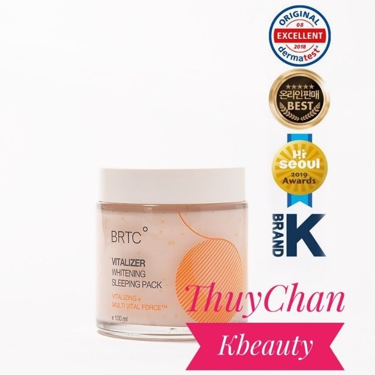 (#BRTC) Mặt nạ ngủ mẫu mới BRTC Vitalizer Whitening Sleeping Pack 100ml