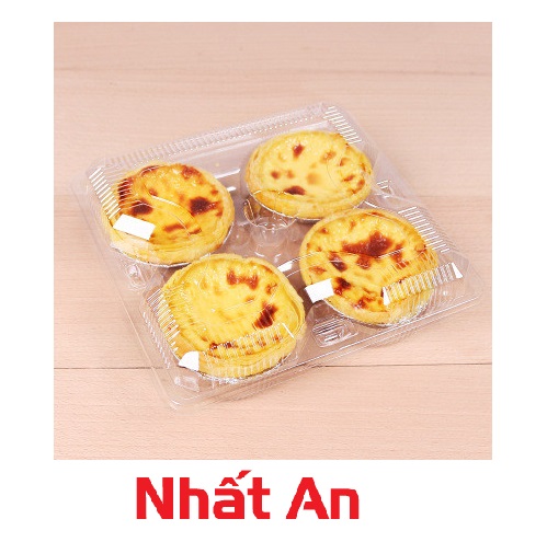Hộp nhựa đựng bánh tart 4 bánh