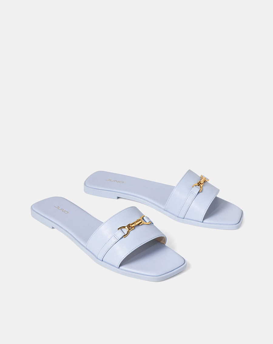 Giày sandal nữ 1cm thời trang juno khoá trang trí juno sd01135