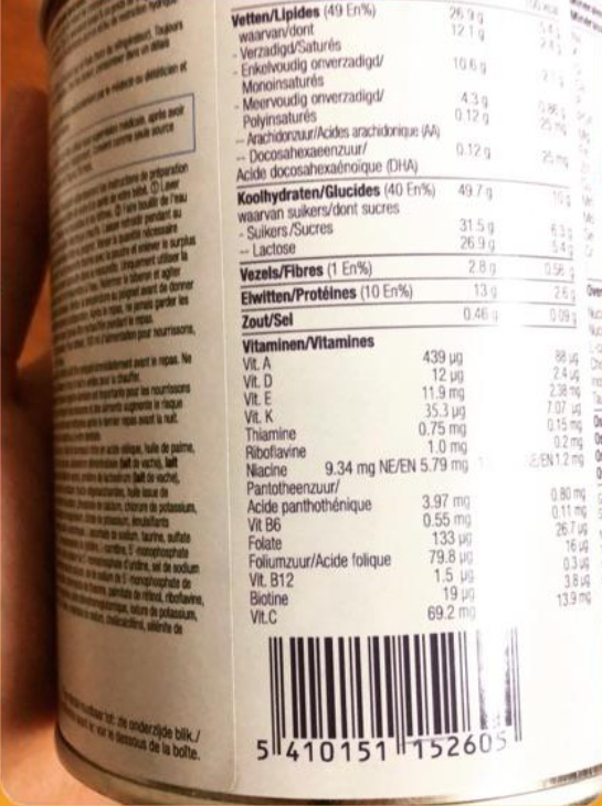 Sữa béo Infatrini hộp 400g