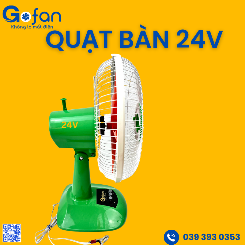 QUẠT BÀN B3 KẸP BÌNH ẮC QUY DC 12V/24V