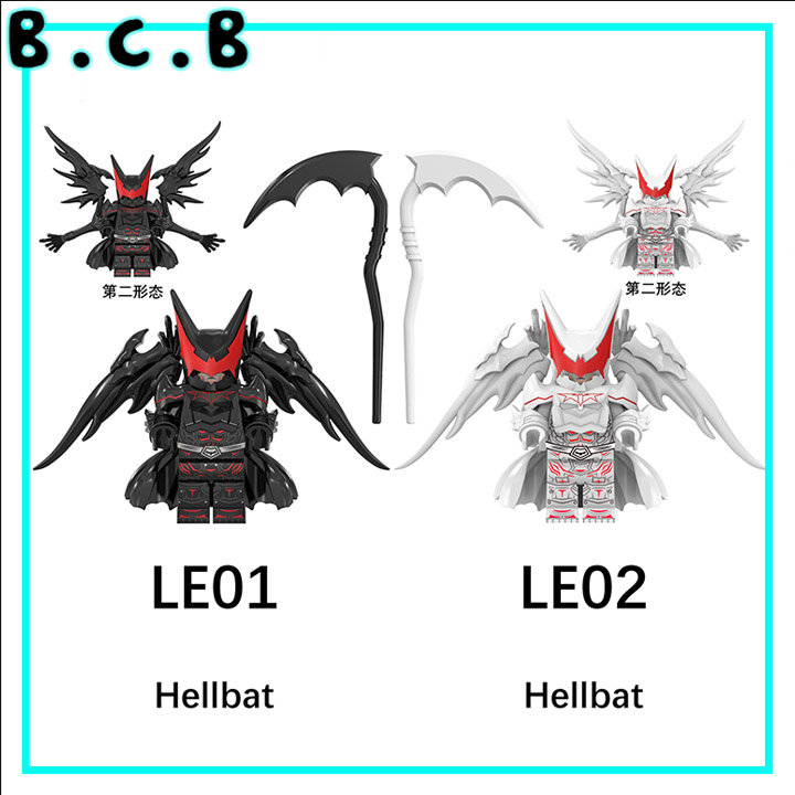 DC Super heroes Minifigures Hellbat Mô hình  Lắp ráp Nhân vật Siêu anh hùng Người Dơi Địa ngục LE01-LE03