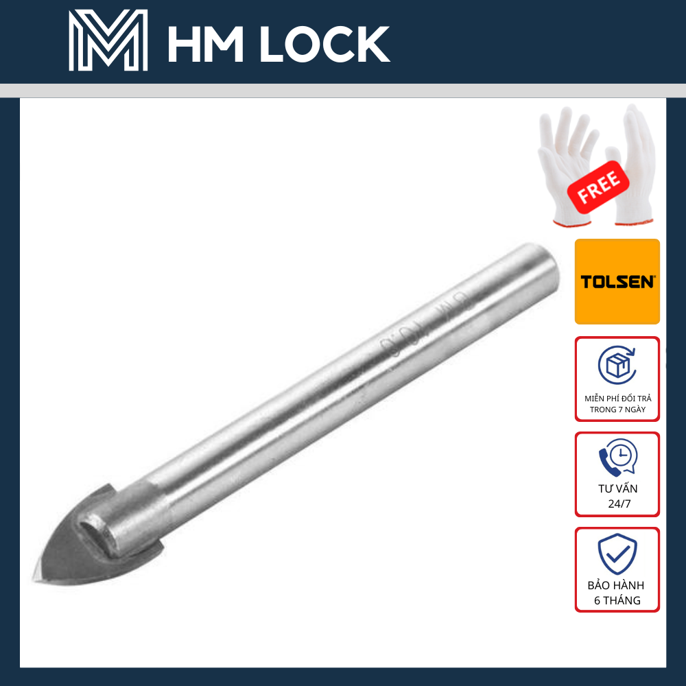 Mũi khoan kính 3mm tolsen - hàng chính hãng - hm lock - 75690