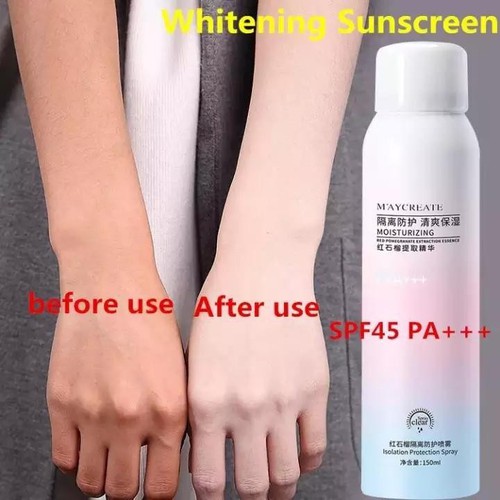 [FREESHIP]Xịt chống nắng trắng da Maycreate 150ml