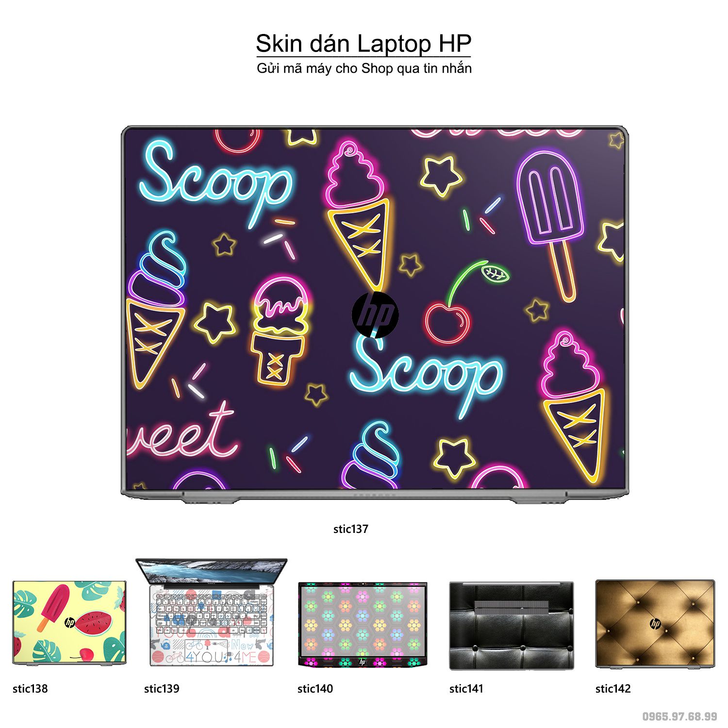 Decal Skin dán Laptop HP mẫu Hoa văn sticker (inbox mã máy cho shop)