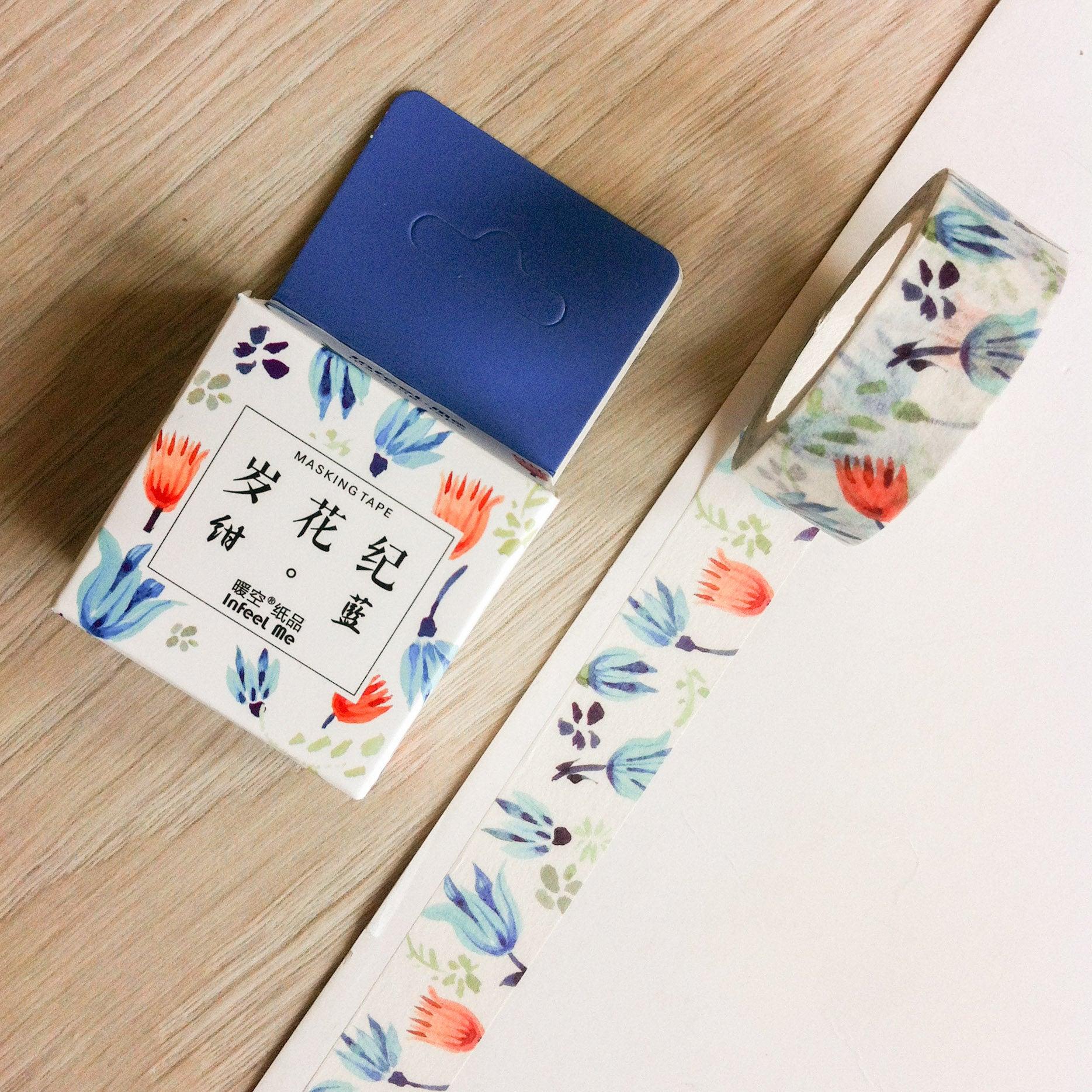 Băng keo washi hoa (bản 1,5cm x 7m)