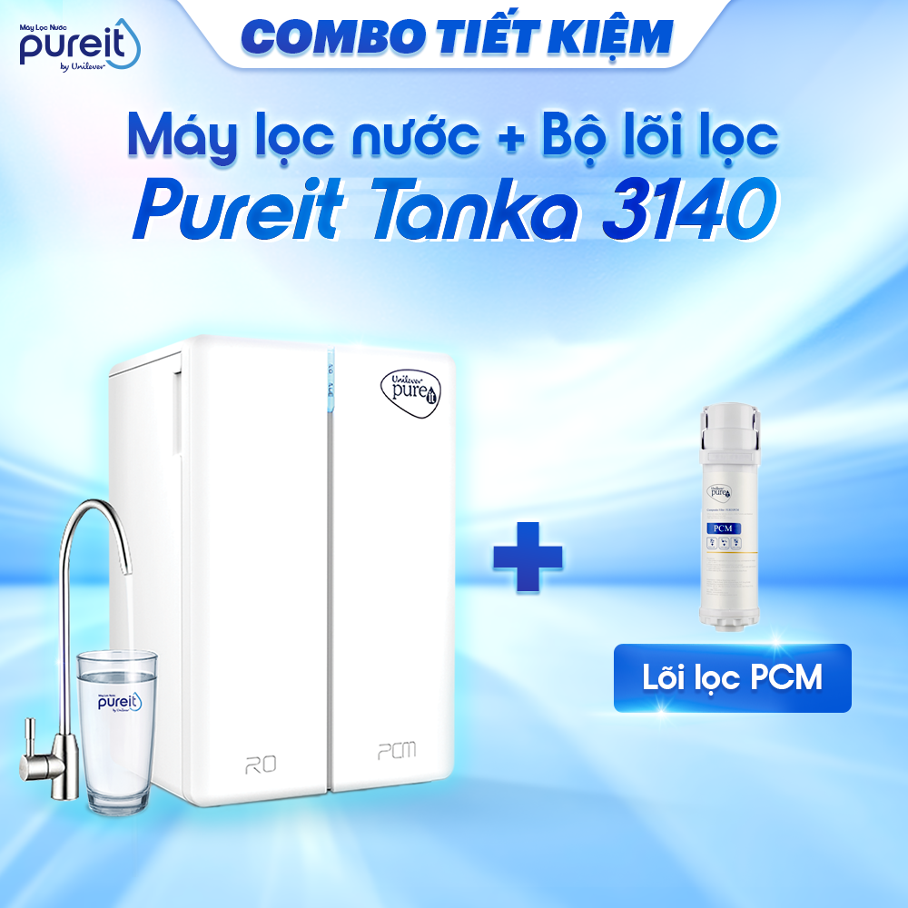 [LẮP ĐẶT 0Đ | COMBO] Máy lọc nước Pureit Tanka [5000L][có bình chứa] + Lõi lọc PCM