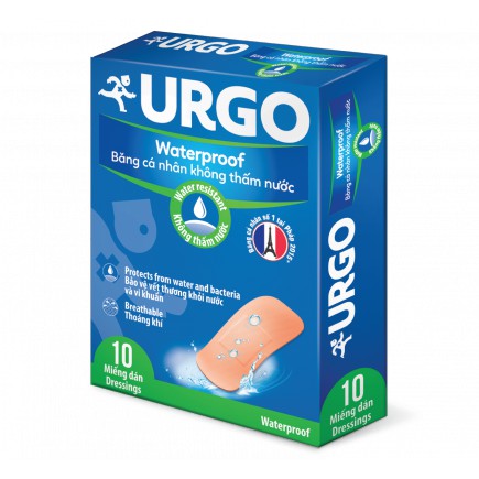 Băng cá nhân không thâm nước Urgo Waterproof ( Hộp 10 miếng )