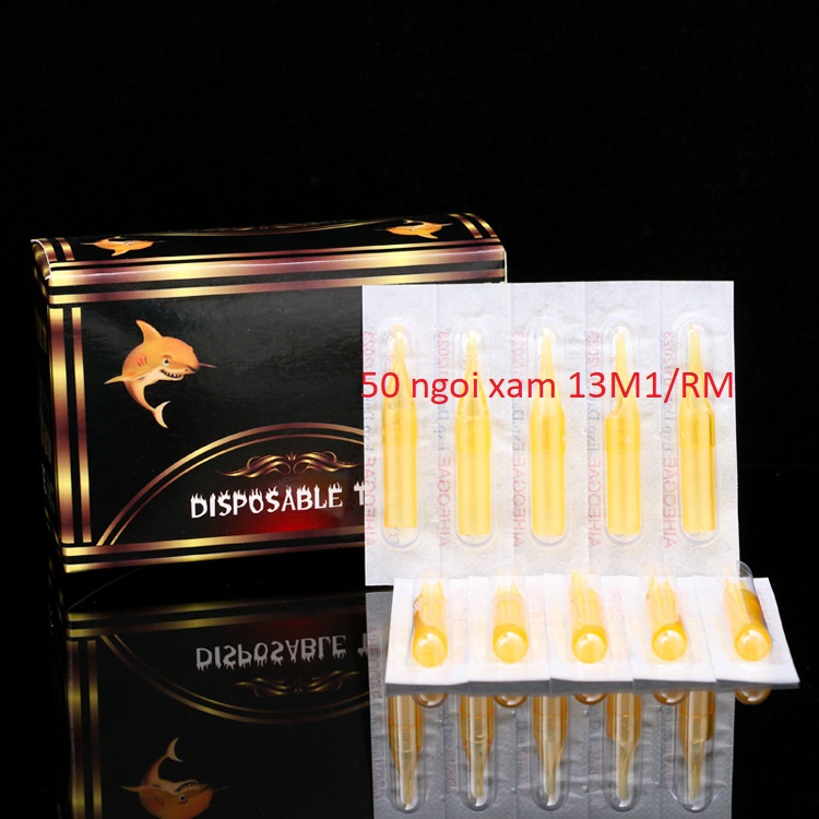 50 đầu ngòi của kim xăm 13/RM/M1 ngang đánh bóng