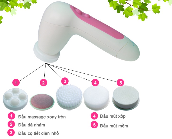 Máy rửa mặt Beauty care massage 5in1