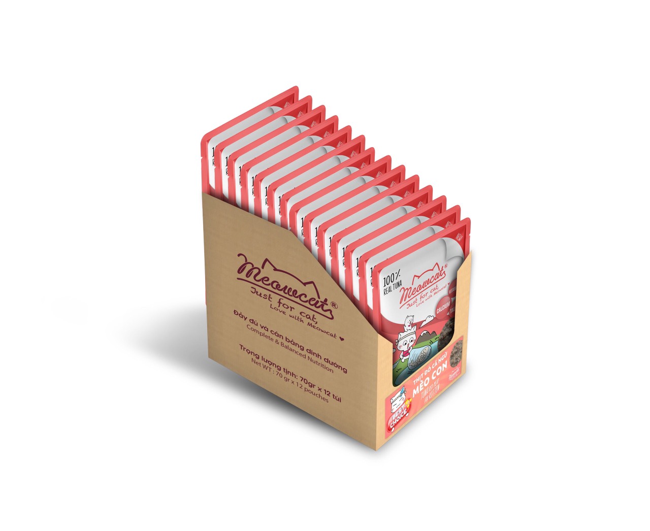 Thức ăn Pate MeowCat cho mèo gói 70g (THÙNG 48 GÓI)