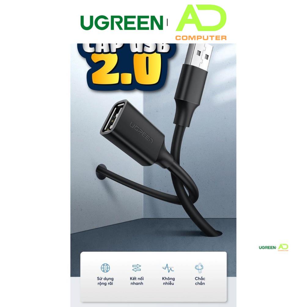 Dây USB 2.0 nối dài UGREEN dùng cho PC, Laptop,book - UGREEN US103