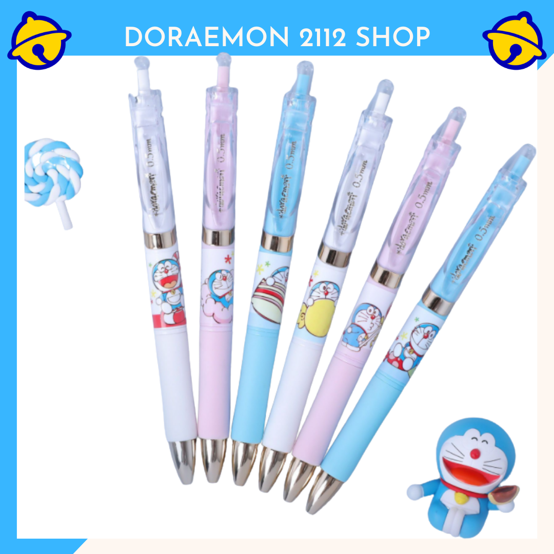 Bút bi Doramon mực đen ngòi 0.5mm