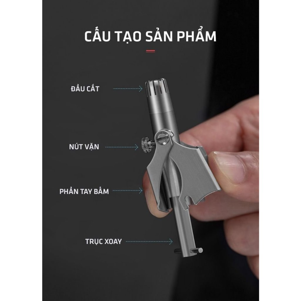 Dụng cụ cắt tỉa lông mũi inox