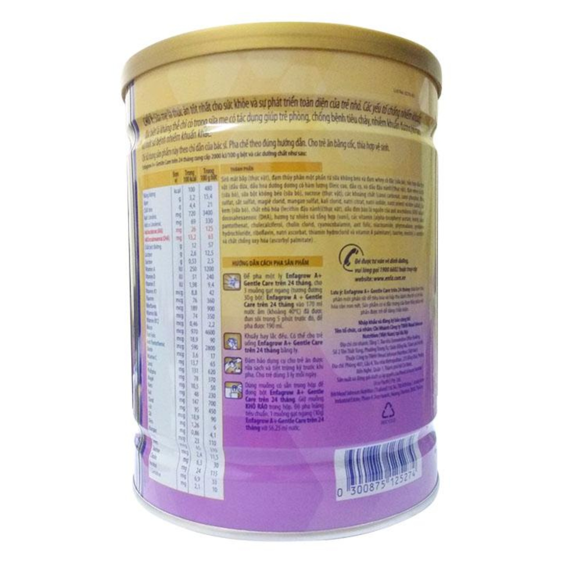 [HCM]Sữa bột Enfamil Gentle care 800g (trên 24 tháng)