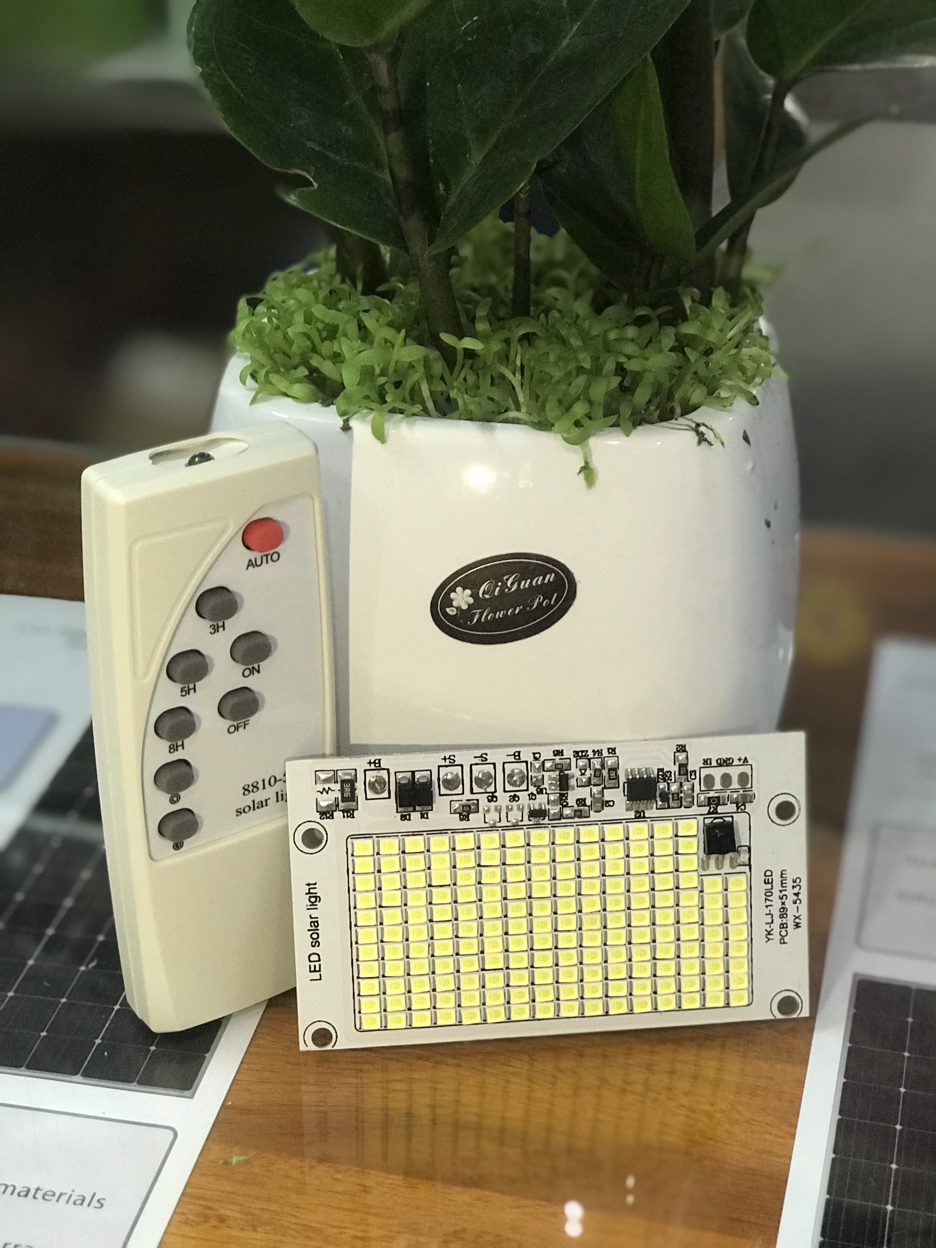 Mạch đèn led + remote sử dụng pin 3.7V