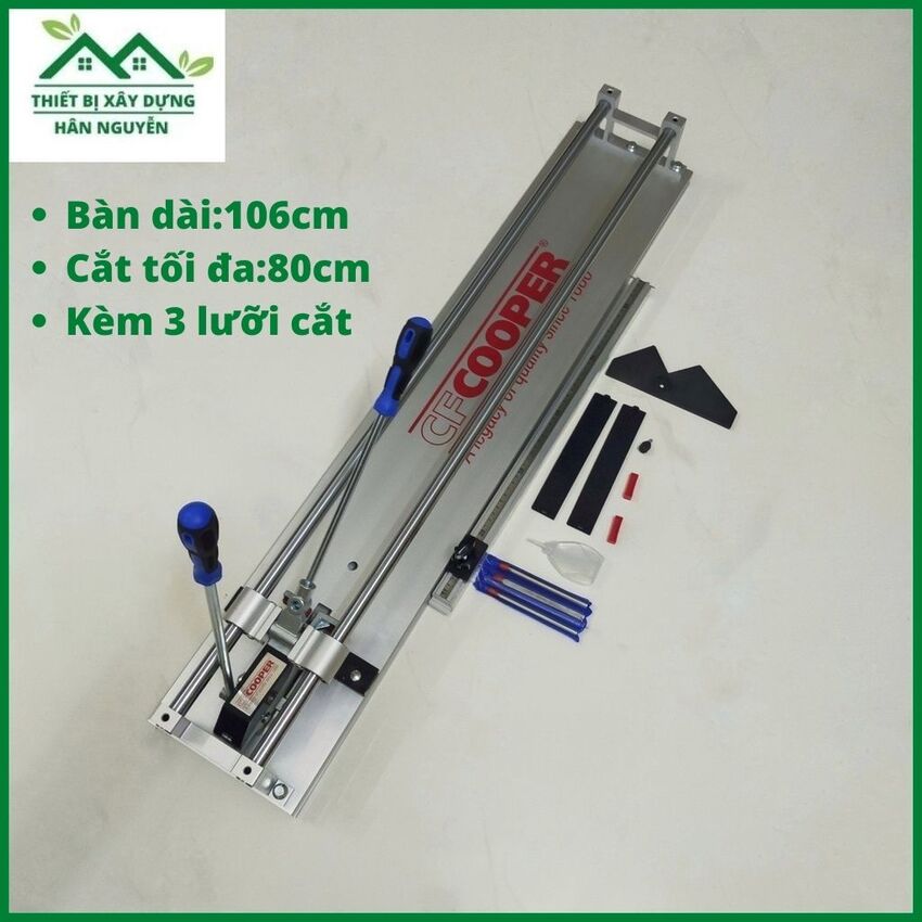 Bàn cắt gạch CF Cooper 800,bàn dài 106cm dùng cắt gạch 80cm,máy cắt gạch đẩy tay