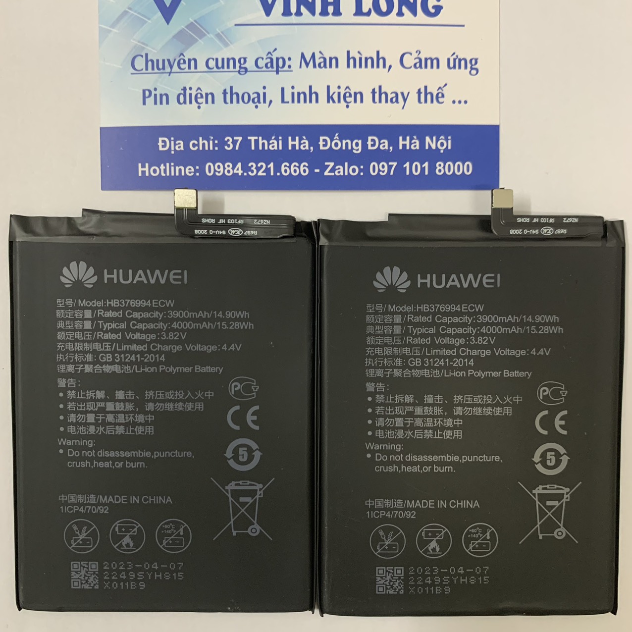 Pin Huawei Honor V9 / Honor 8 Pro 4000Mah (Hb376994Ecw)