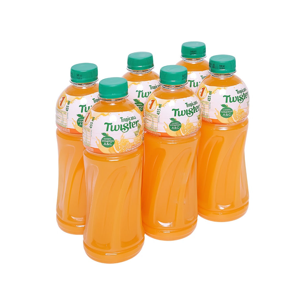 [ NGON NHƯ CAM TƯƠI] Combo 6 chai nước cam ép Twister Tropicana 455ml (Date mới )-[ 12.12 Hot Deals ]