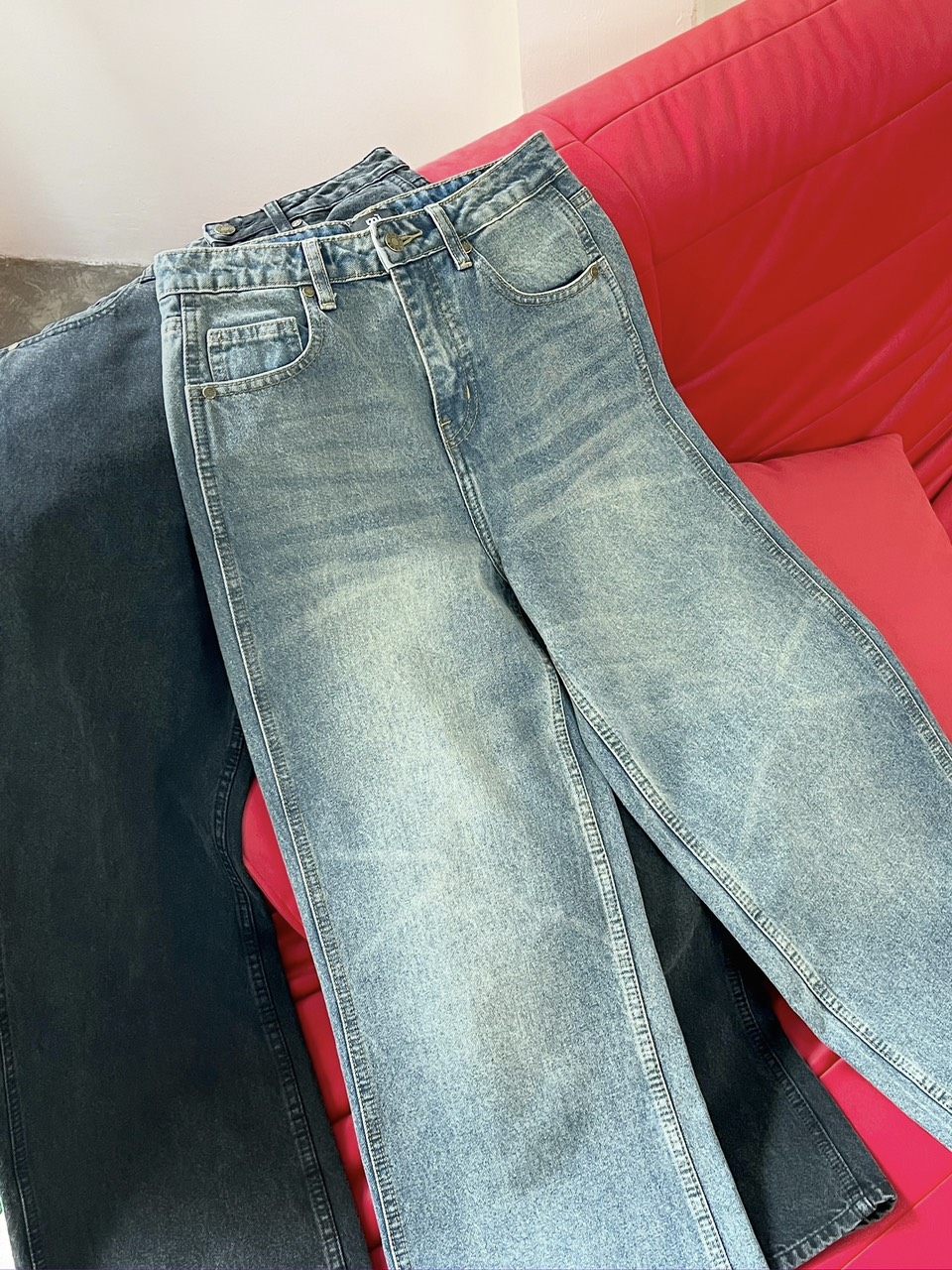 MÌ - QUẦN JEANS ỐNG SUÔNG TRƠN - DANNY JEANS