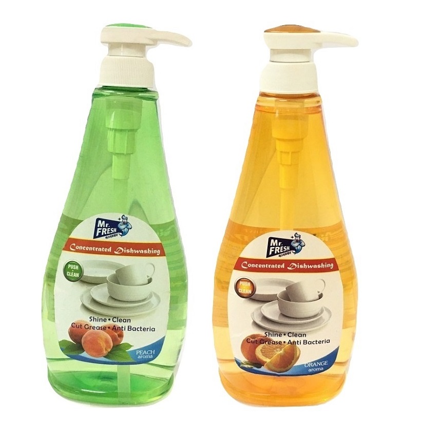Combo 2 chai nước rửa chén bát đậm đặc Mr. Fresh Hàn Quốc 800ml (2 Hương) KL736