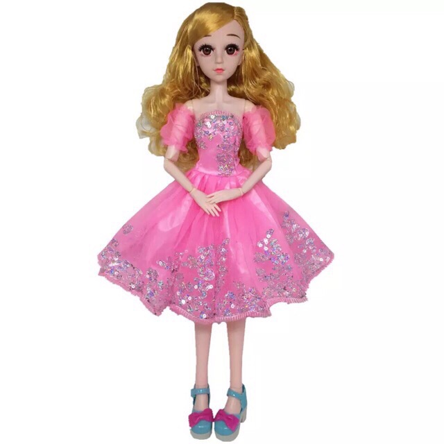 Đầm búp bê 60 cm - hồng kim tuyến