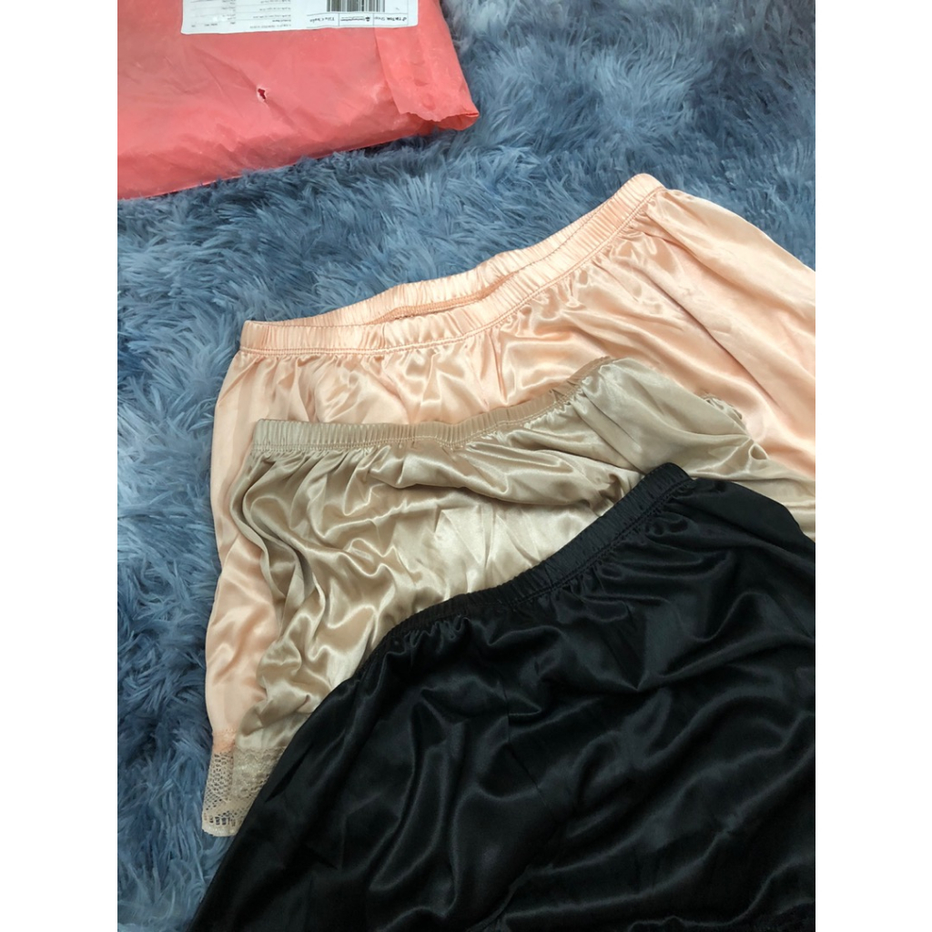 Quần nữ lụa phối ren gợi cảm, quần bảo hộ lụa nữ mềm mịn sexy