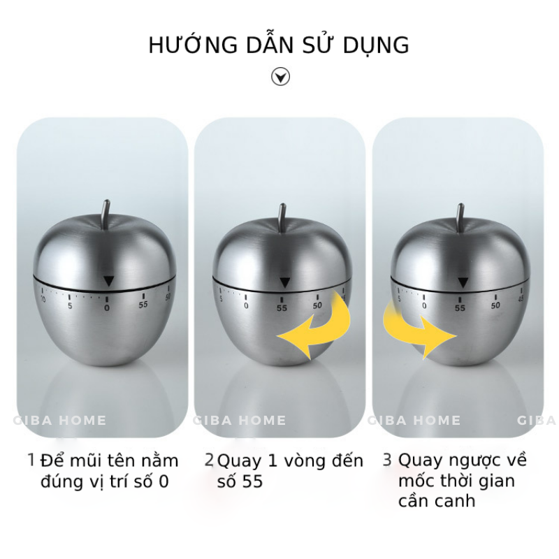 Đồng Hồ Hẹn Giờ Pomodoro Quả Lớn - Nhiều Mẫu
