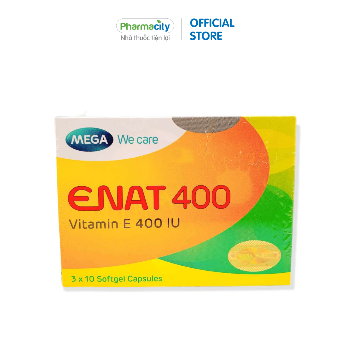 Vitamin E Mega Enat 400IU (3 vỉ x 10 viên)
