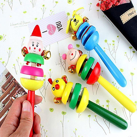 Lục lạc gỗ 3 tầng hình thú
