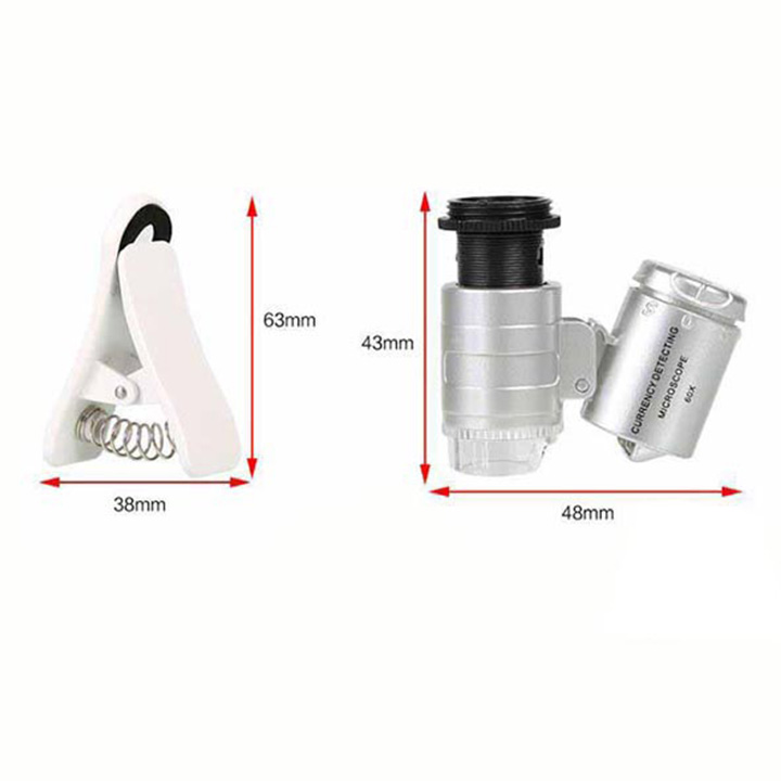 kính lúp mini kẹp camera điện thoại 60X