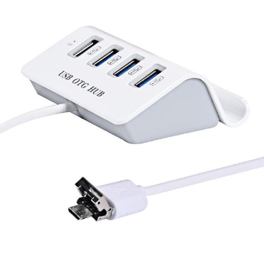 Bộ chia 4 Cổng USB OTG HUB - THIẾT BỊ KẾT NỐI ĐIỆN THOẠI VỚI BÀN PHÍM VÀ CHUỘT CHƠI GAME MOBILE