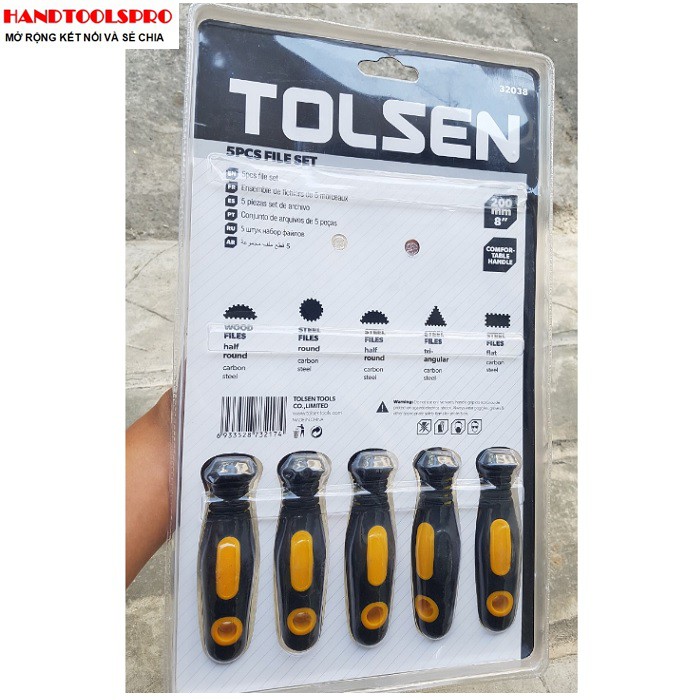 Bộ Dũa Thép Gỗ 5 PCS Tolsen 32038 (20cm)