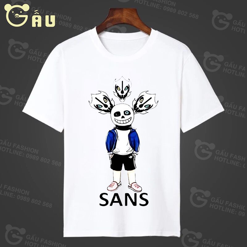 Sale- áo thun sans game undertale màu trắng đen áo cực chất