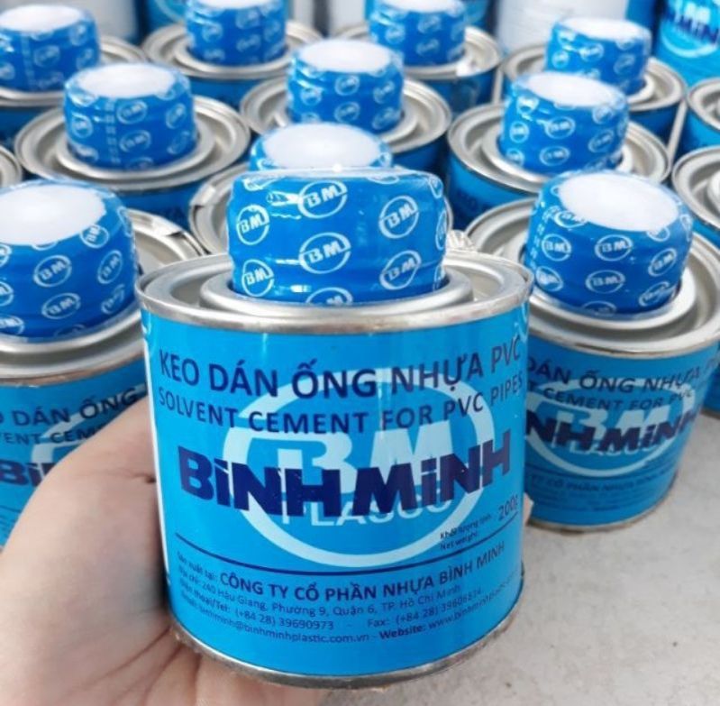 Keo dán ống nhựa 200gr Bình Minh cao cấp chuyên ống PVC