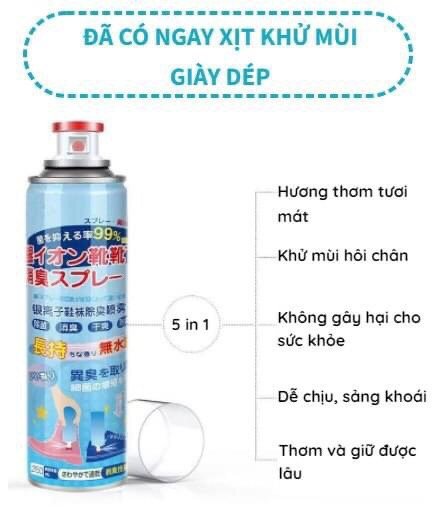 Bình xịt giày chống hôi chân có sẵn
