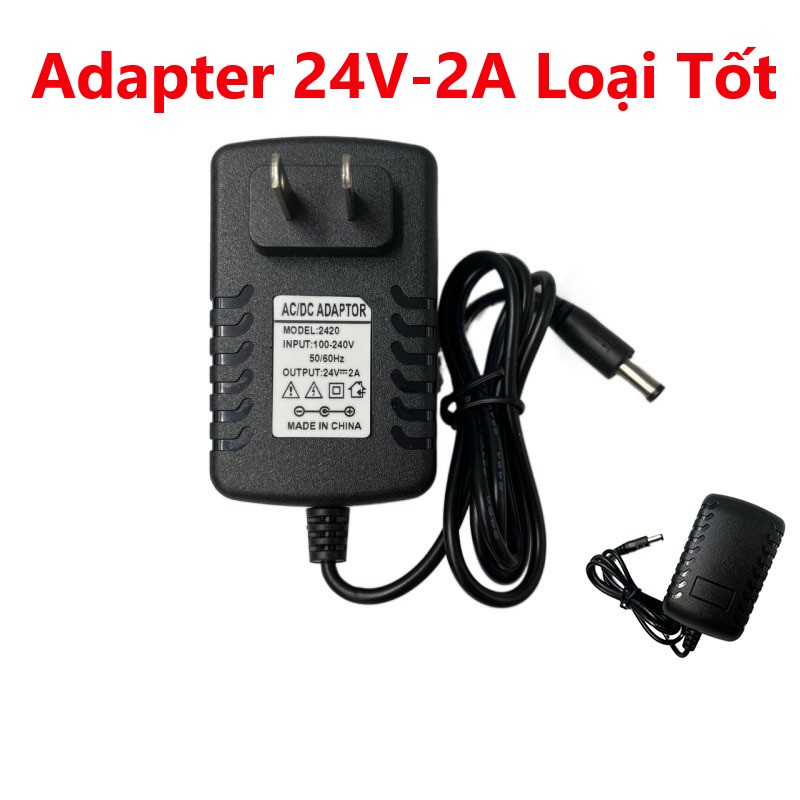 Nguồn adapter 24v 1a/2a đầu jack 5.5*2.1mm