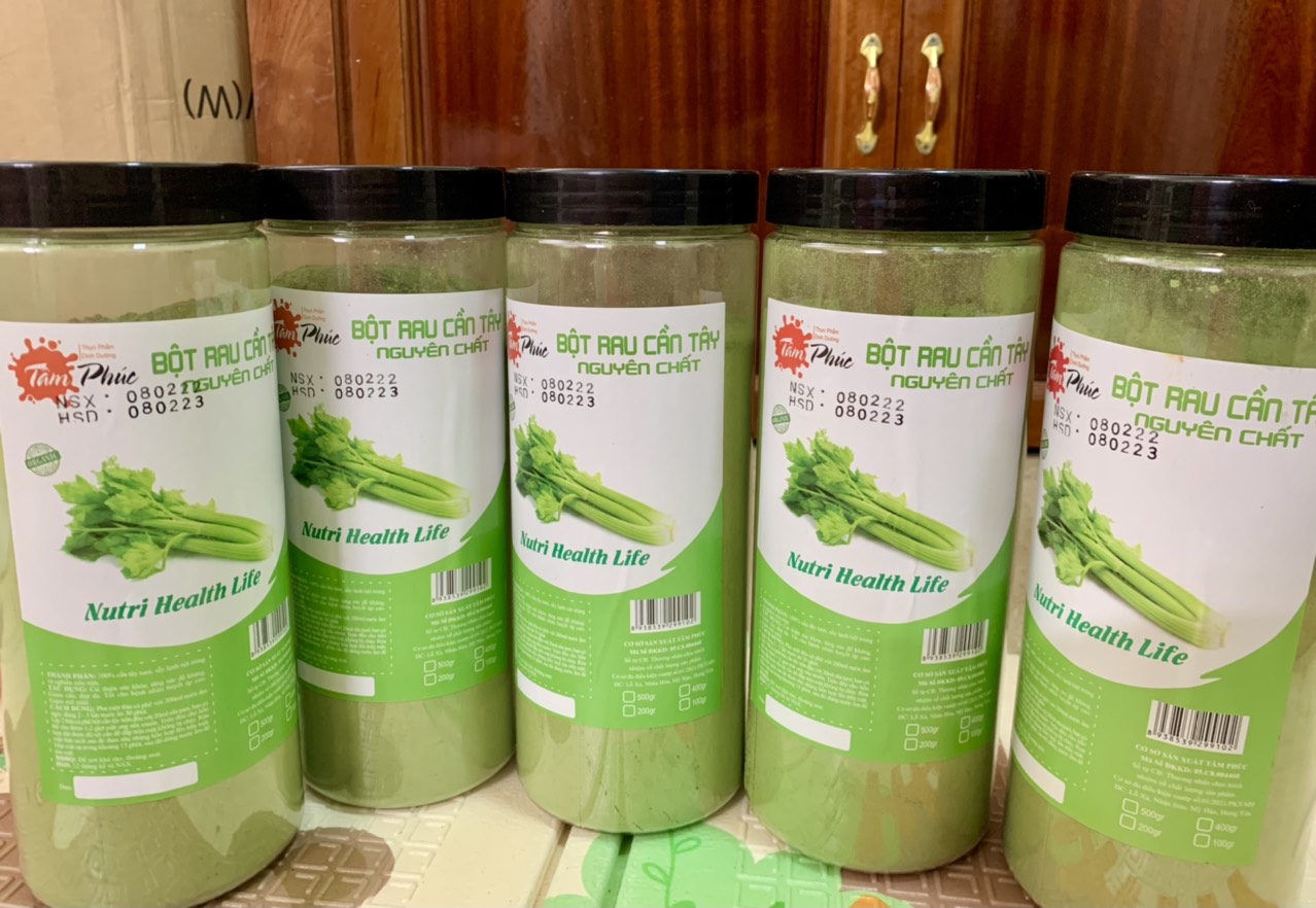 1kg Bột cần tây Tâm Phúc sấy lạnh nguyên chất , bột cần tây giảm cân, sang trọng - giảm cân, huyết áp cao, đẹp da, thanh lọc cơ thể