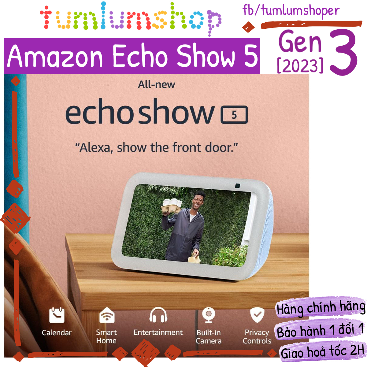 Amazon Echo Show 5 Gen 3 Màn hình thông minh thế hệ mới 2023
