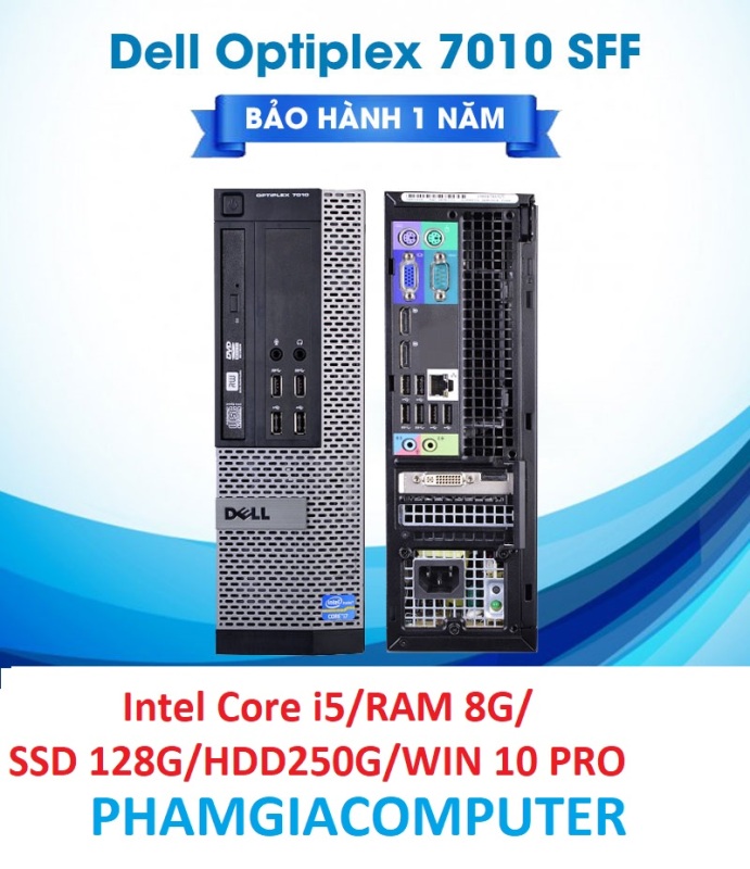 Bảng giá [HCM][Trả góp 0%]Case Thùng máy đồng bộ Dell Optiplex 7010 SFF Core i5 3rd RAM 8G SSD128GB HDD 250G -Tặng USB Thu Wifi Phong Vũ