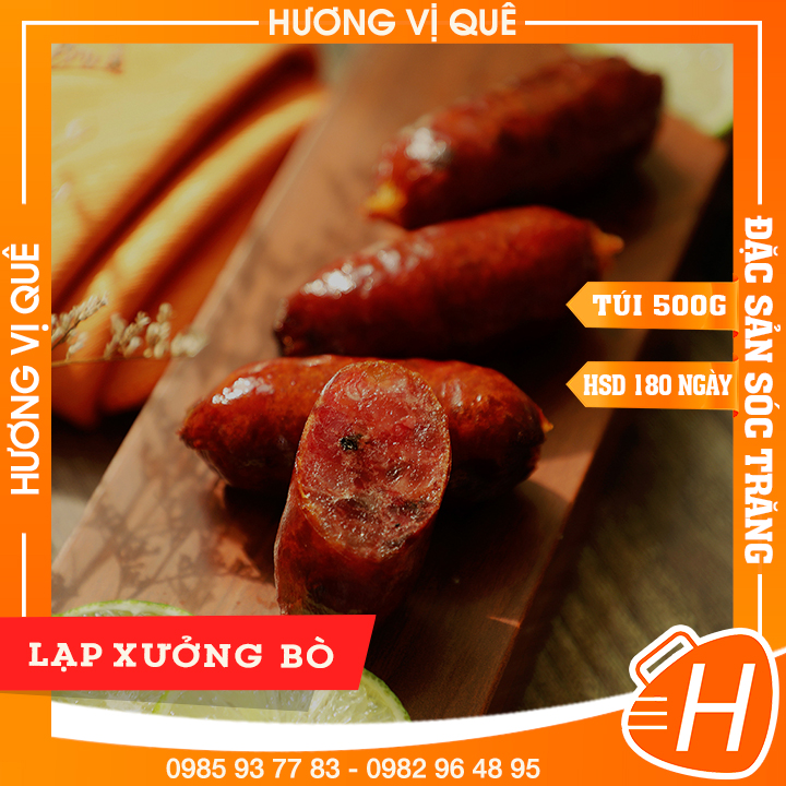 Lạp xưởng bò tân huê viên - túi 500g