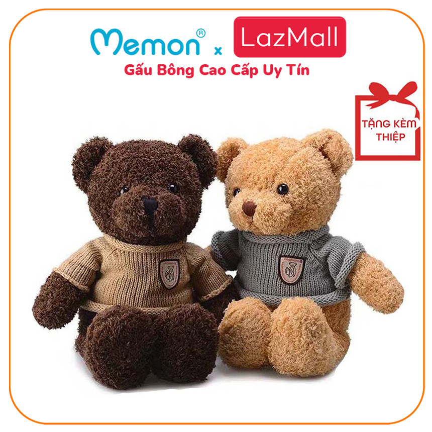 Gấu bông teddy head tales nhồi gòn 40cm - 70cm cao cấp memon