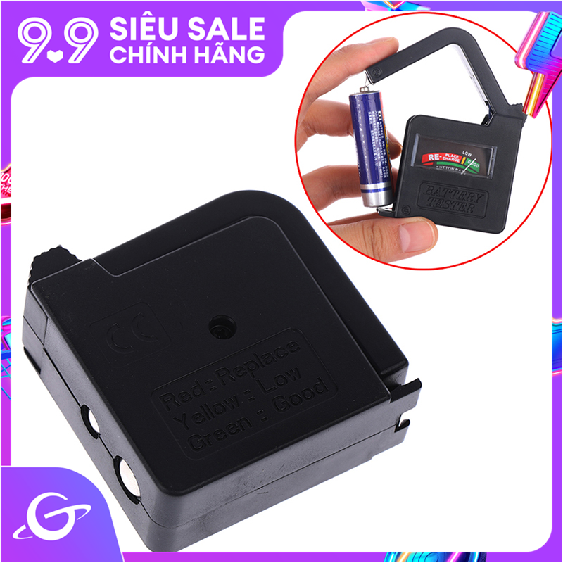 Jettingbuy Portable Universal Battery Tester Checker ForAA/AAA/C/D/18650/9V/1.5V Sizes