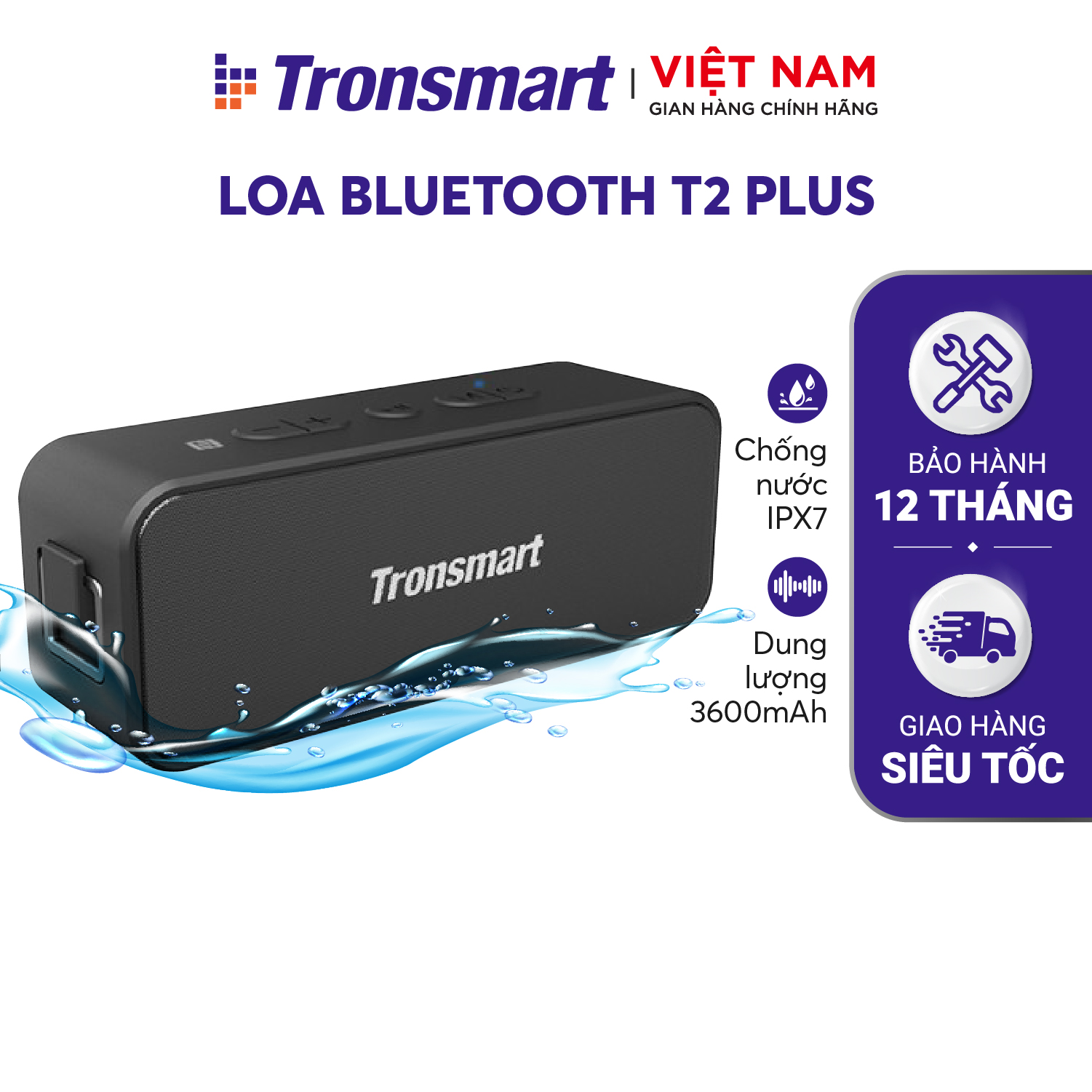 Loa Bluetooth 5.0 Tronsmart Element T2 Plus 20W - Âm thanh vòm 360