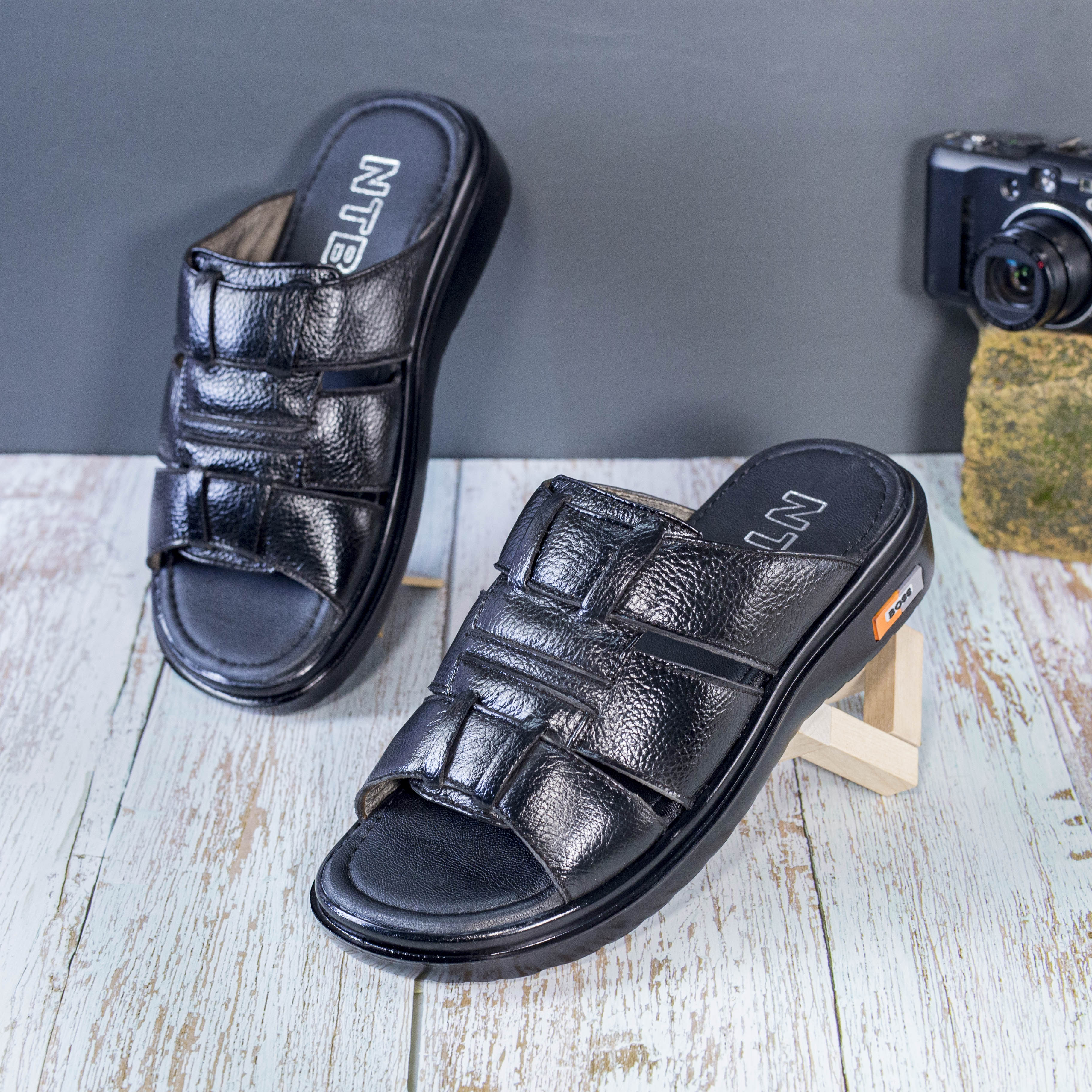 [HCM]DÉP NAM QUAI NGANG DA BÒ NDK1 ( ĐEN NÂU )
